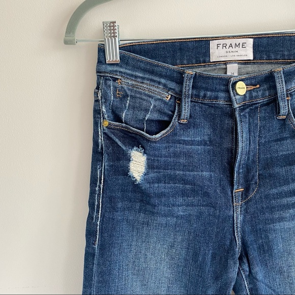 Frame Denim “le high straight” EUC Jeans sz 24 - Picture 5 of 11